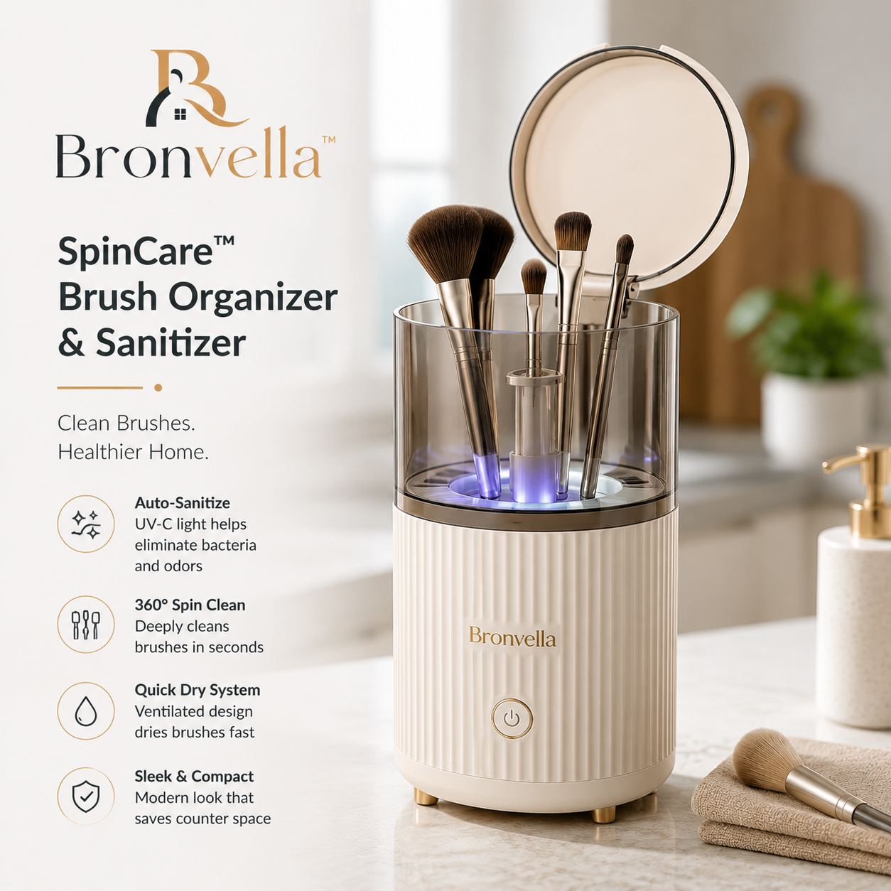 Bronvella™ LumiSteril Pro UV Brush Care System